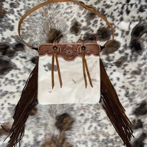 Hand Tooled Cowhide Purse
